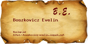 Boszkovicz Evelin névjegykártya